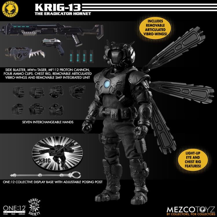 Rumble Society One:12 Collective Krig-13 Eradicator Hornet SDCC 2022 Exclusive Gallery Image 32