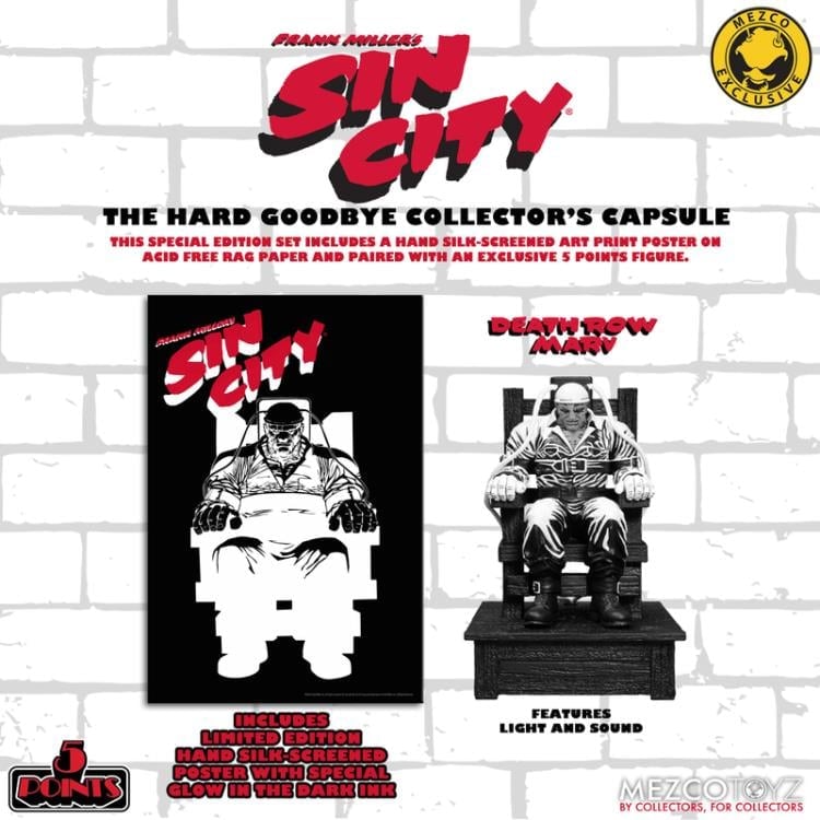 Sin City: The Hard Goodbye 5 Points Marv in Electric Chair Limited Edition SDCC 2022 Exclusive Gallery Image 8