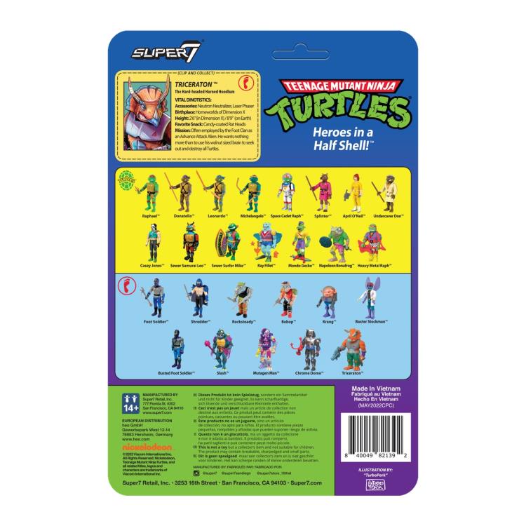 Teenage Mutant Ninja Turtles ReAction Triceraton Figure Gallery Image 5
