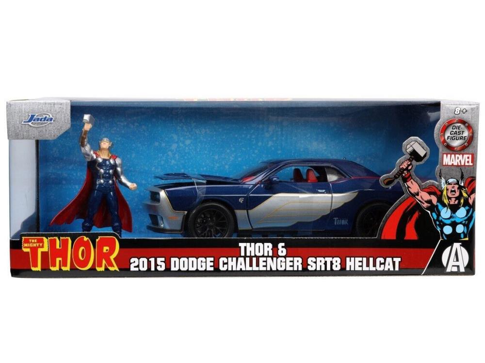 Marvel Comics Hollywood Rides Die-Cast Thor & 1/24 Scale 2015 Dodge Challenger Gallery Image 10