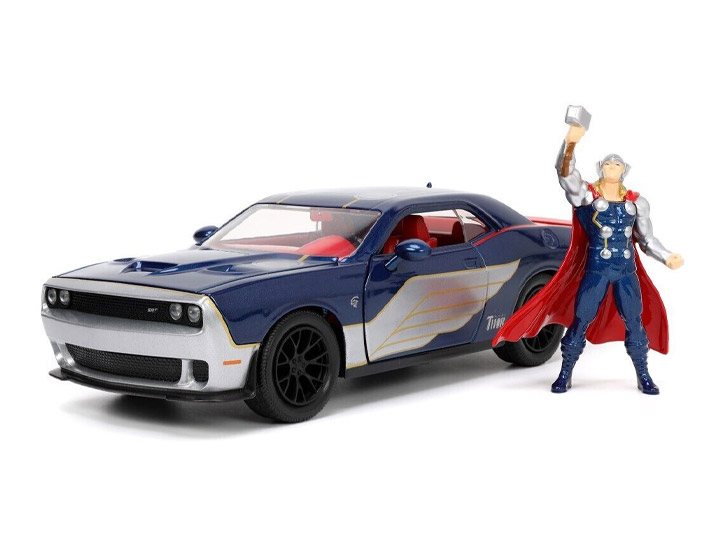 Marvel Comics Hollywood Rides Die-Cast Thor & 1/24 Scale 2015 Dodge Challenger Gallery Image 1