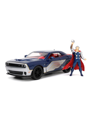 Marvel Comics Hollywood Rides Die-Cast Thor & 1/24 Scale 2015 Dodge Challenger Gallery Image 2