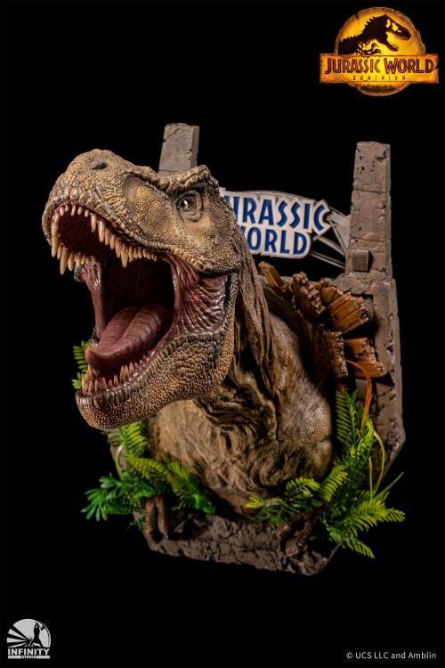 Jurassic World: Dominion Tyrannosaurus Rex Wall-Mounted Bust with Display Stand Gallery Image 5