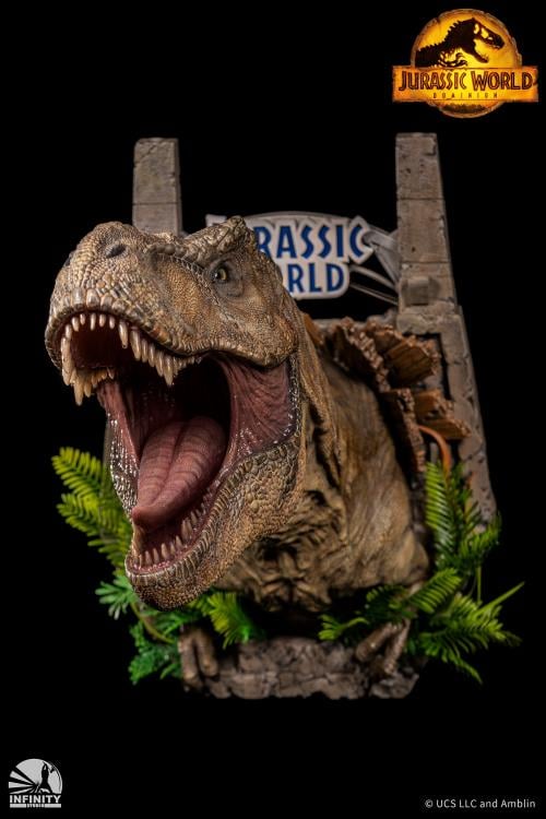 Jurassic World: Dominion Tyrannosaurus Rex Wall-Mounted Bust with Display Stand Gallery Image 6