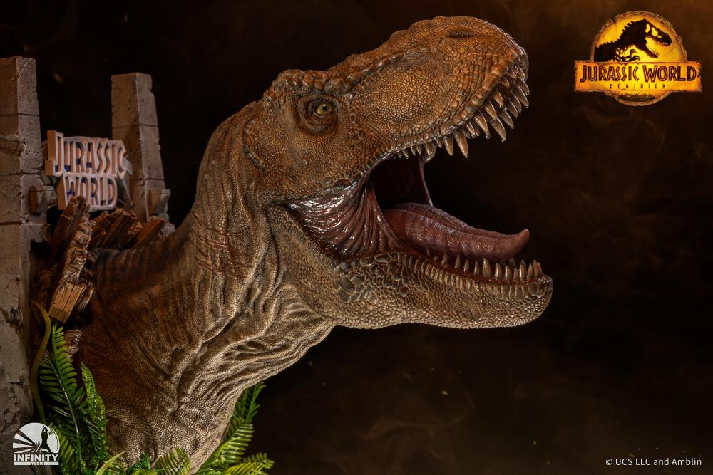 Jurassic World: Dominion Tyrannosaurus Rex Wall-Mounted Bust with Display Stand Gallery Image 11