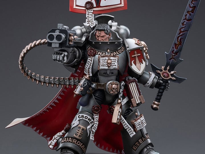 JOYTOY 1/18 Warhammer actiefiguur 40.000, Grey Knights Castellan Crowe