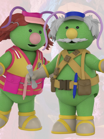 Fraggle Rock Architect Doozer and Cotterpin Doozer Action Figure Two-Pack Gallery Image 2