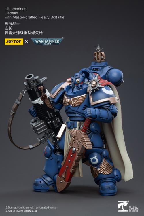 Warhammer 40K Ultramarines Primaris Captain Ptolias Corvor 1/18 Scale Action Figure Gallery Image 6