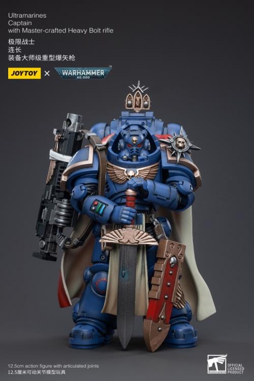 Warhammer 40K Ultramarines Primaris Captain Ptolias Corvor 1/18 Scale Action Figure Gallery Image 5