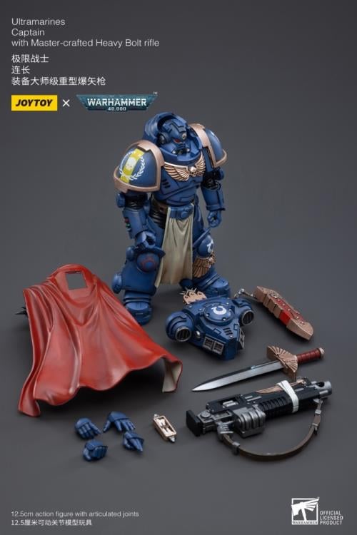 Warhammer 40K Ultramarines Primaris Captain Ptolias Corvor 1/18 Scale Action Figure Gallery Image 9