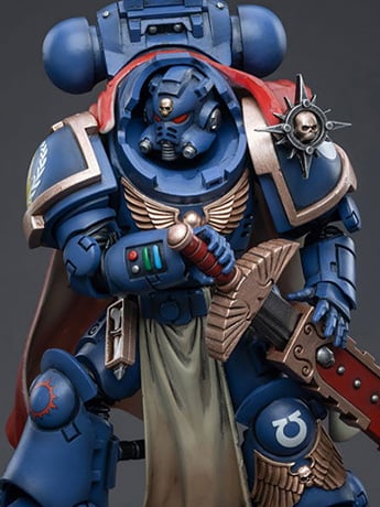 Warhammer 40K Ultramarines Primaris Captain Ptolias Corvor 1/18 Scale Action Figure Gallery Image 2