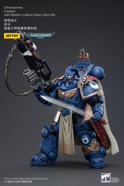 Warhammer 40K Ultramarines Primaris Captain Ptolias Corvor 1/18 Scale Action Figure Gallery Image 7