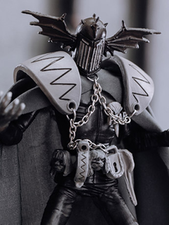 2000 AD Exquisite Mini Series Judge Fear (Black & White) 1:18 Scale PX Previews Exclusive Figure Gallery Image 2