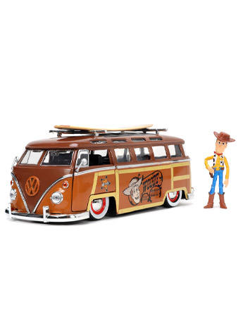 Disney Hollywood Rides Diecast Toy Story Woody 1/24 Scale Volkswagon Surf Bus Gallery Image 2