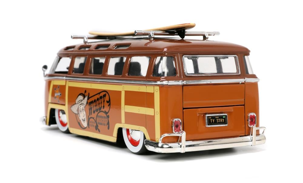 Disney Hollywood Rides Diecast Toy Story Woody 1/24 Scale Volkswagon Surf Bus Gallery Image 9