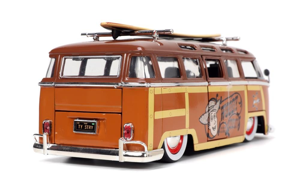 Disney Hollywood Rides Diecast Toy Story Woody 1/24 Scale Volkswagon Surf Bus Gallery Image 11