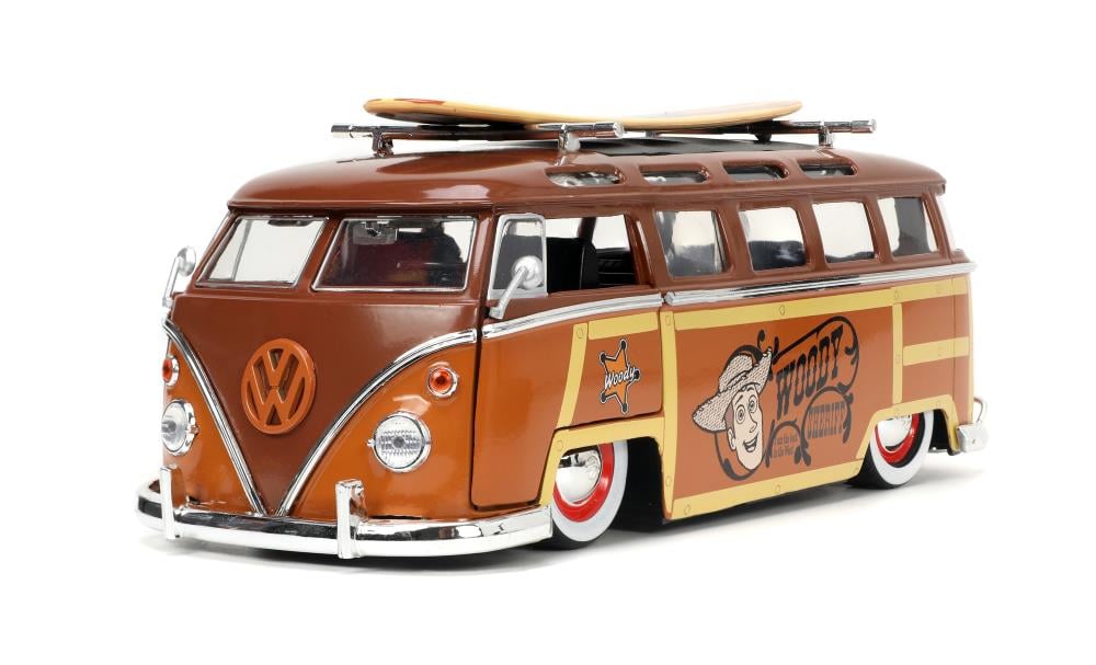 Disney Hollywood Rides Diecast Toy Story Woody 1/24 Scale Volkswagon Surf Bus Gallery Image 7