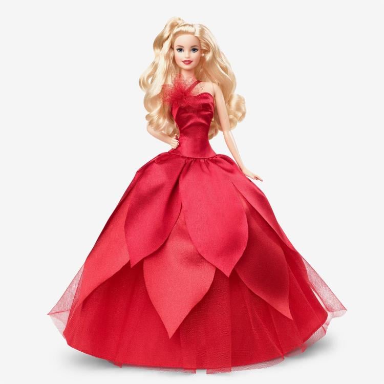 Barbie 2022 Holiday Barbie Doll (Wavy Blonde Hair) Gallery Image 3