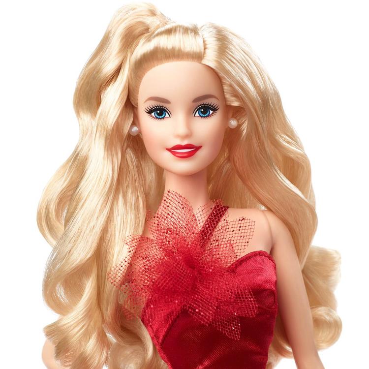 Barbie 2022 Holiday Barbie Doll (Wavy Blonde Hair) Gallery Image 5