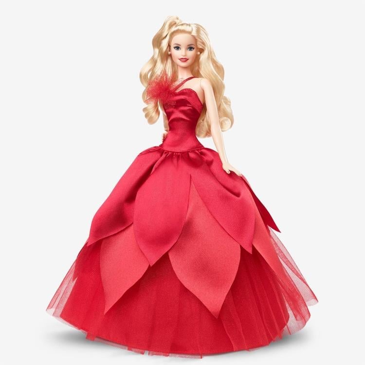 Barbie 2022 Holiday Barbie Doll (Wavy Blonde Hair) Gallery Image 4