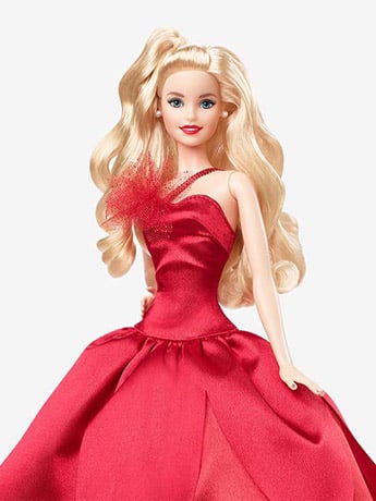 Barbie 2022 Holiday Barbie Doll (Wavy Blonde Hair) Gallery Image 2
