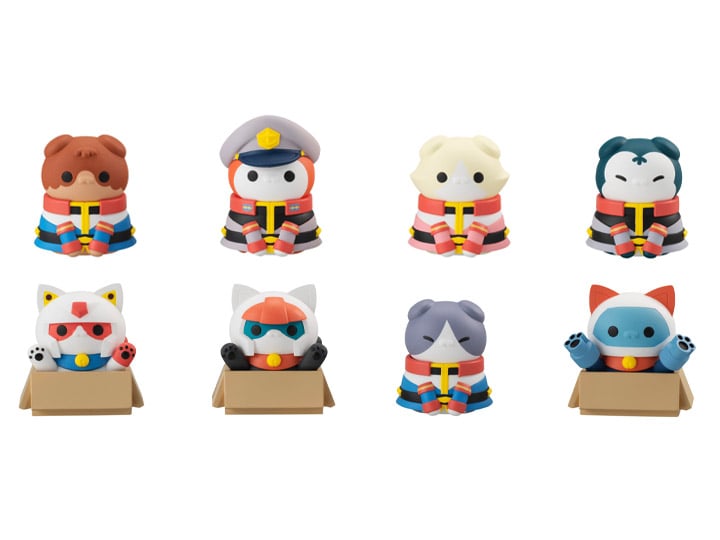 Mobile Suit Gundam Mega Cat Project Nyandam! Earth Federation Forces Box of 8 Figures (With Gift) Gallery Image 1