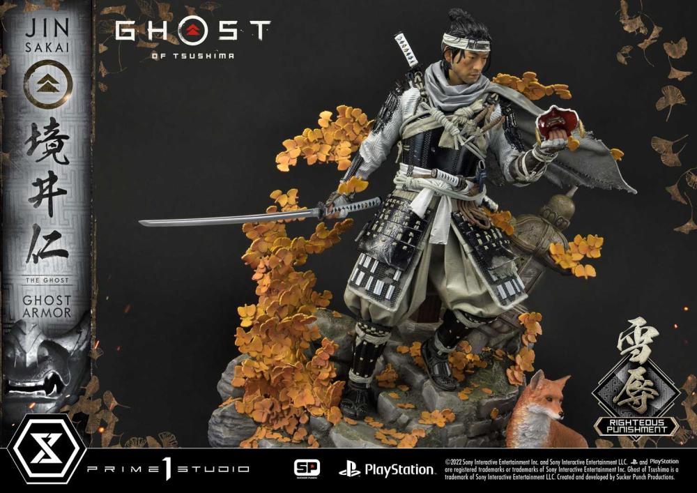 Ghost of Tsushima Ultimate Premium Masterline Jin Sakai (Righteous Punishment Ghost Armor) 1/4 Scale Limited Edition Statue Gallery Image 27