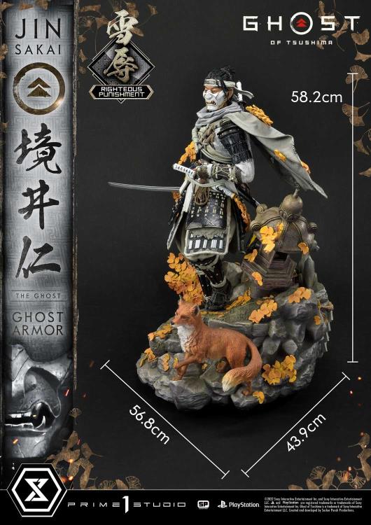 Ghost of Tsushima Ultimate Premium Masterline Jin Sakai (Righteous Punishment Ghost Armor) 1/4 Scale Limited Edition Statue Gallery Image 12