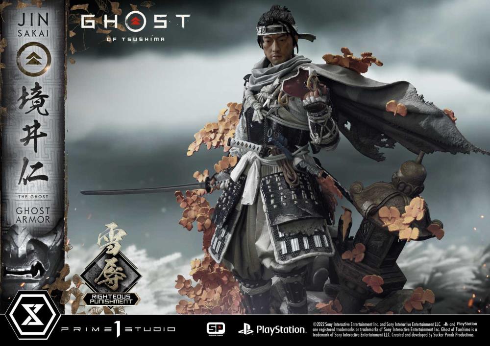 Ghost of Tsushima Ultimate Premium Masterline Jin Sakai (Righteous Punishment Ghost Armor) 1/4 Scale Limited Edition Statue Gallery Image 41