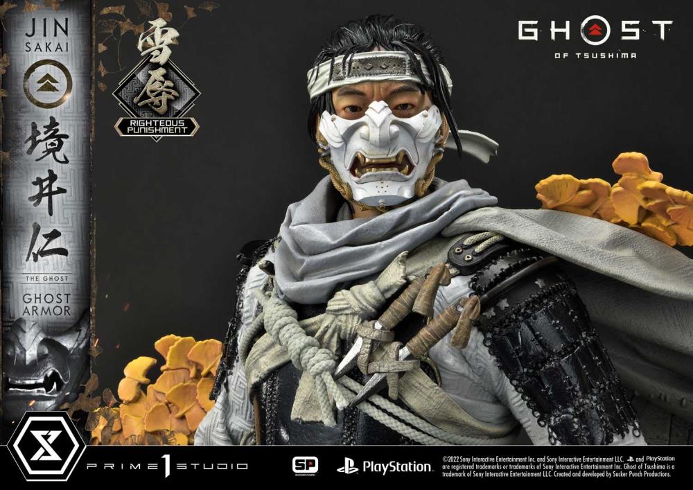 Ghost of Tsushima Ultimate Premium Masterline Jin Sakai (Righteous Punishment Ghost Armor) 1/4 Scale Limited Edition Statue Gallery Image 16