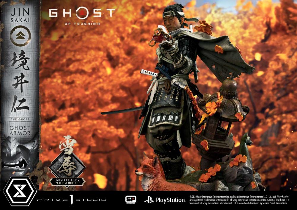 Ghost of Tsushima Ultimate Premium Masterline Jin Sakai (Righteous Punishment Ghost Armor) 1/4 Scale Limited Edition Statue Gallery Image 40