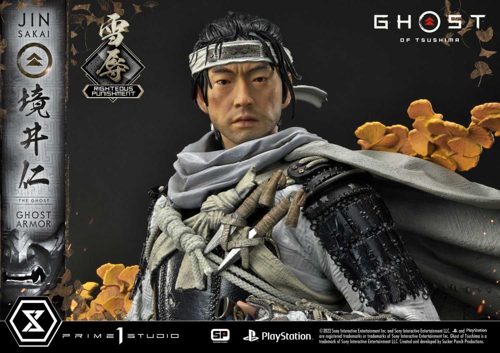 Ghost of Tsushima Ultimate Premium Masterline Jin Sakai (Righteous Punishment Ghost Armor) 1/4 Scale Limited Edition Statue Gallery Image 19