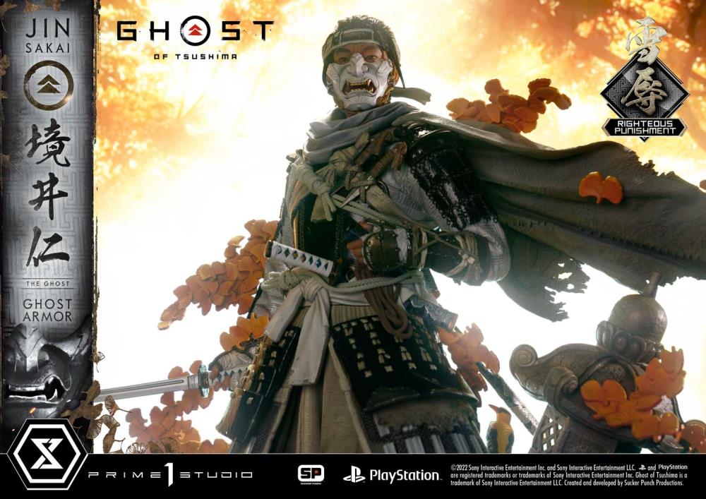 Ghost of Tsushima Ultimate Premium Masterline Jin Sakai (Righteous Punishment Ghost Armor) 1/4 Scale Limited Edition Statue Gallery Image 43