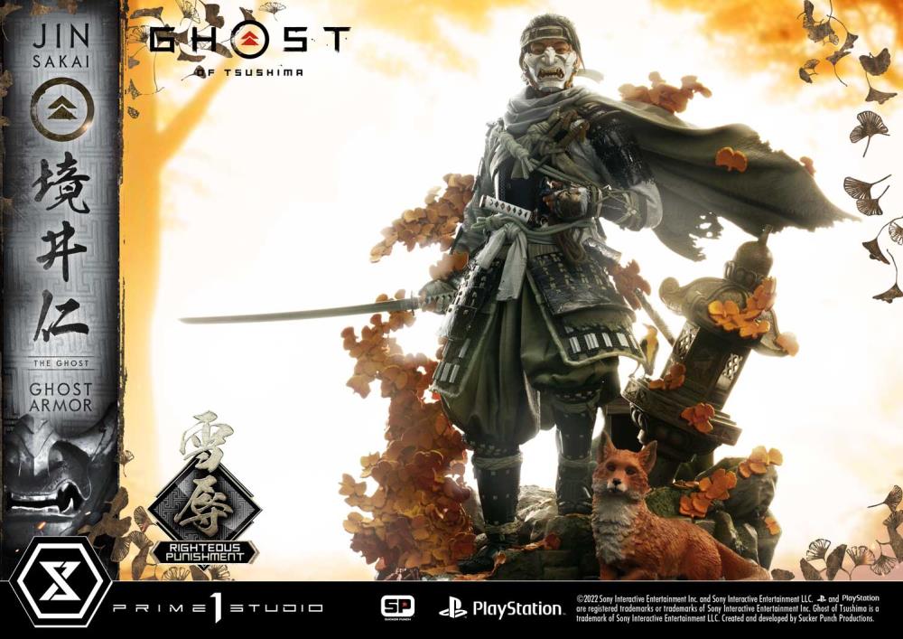 Ghost of Tsushima Ultimate Premium Masterline Jin Sakai (Righteous Punishment Ghost Armor) 1/4 Scale Limited Edition Statue Gallery Image 33