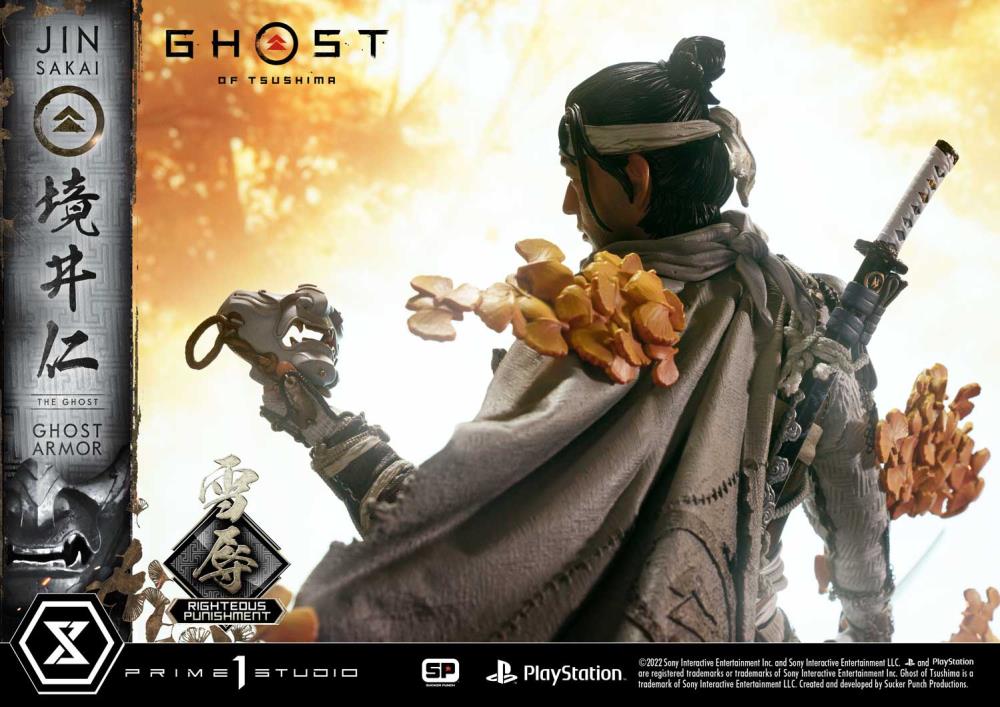 Ghost of Tsushima Ultimate Premium Masterline Jin Sakai (Righteous Punishment Ghost Armor) 1/4 Scale Limited Edition Statue Gallery Image 45