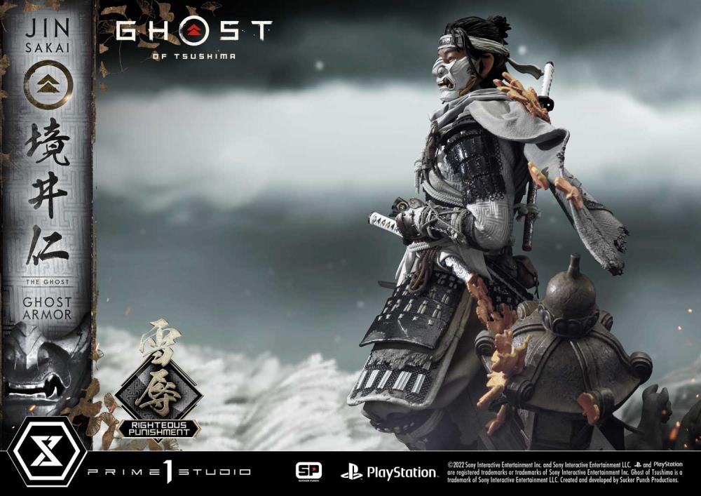 Ghost of Tsushima Ultimate Premium Masterline Jin Sakai (Righteous Punishment Ghost Armor) 1/4 Scale Limited Edition Statue Gallery Image 36