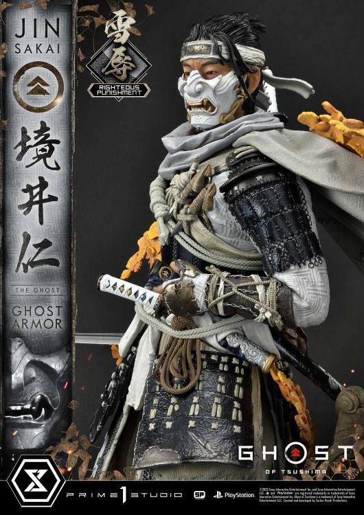 Ghost of Tsushima Ultimate Premium Masterline Jin Sakai (Righteous Punishment Ghost Armor) 1/4 Scale Limited Edition Statue Gallery Image 13