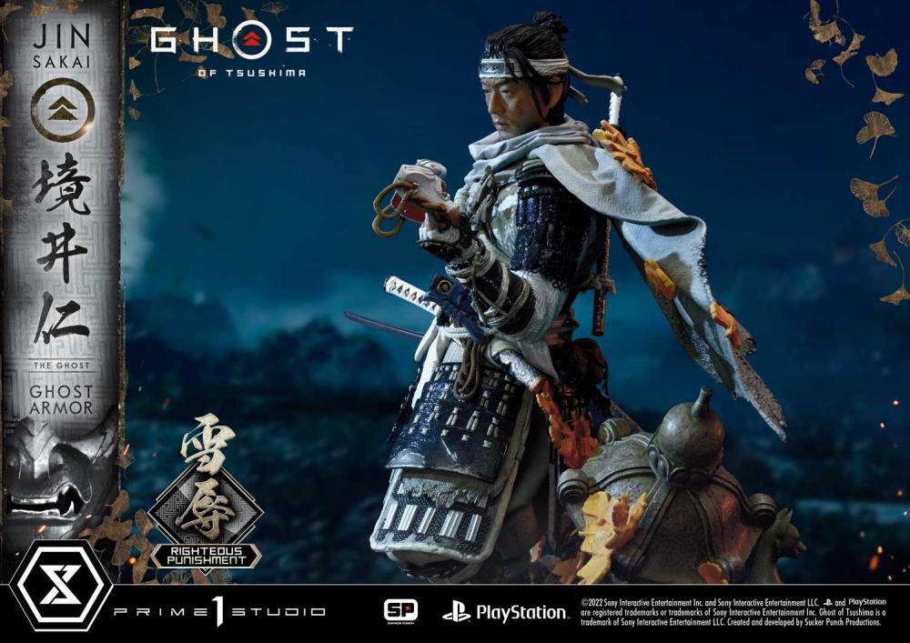 Ghost of Tsushima Ultimate Premium Masterline Jin Sakai (Righteous Punishment Ghost Armor) 1/4 Scale Limited Edition Statue Gallery Image 42