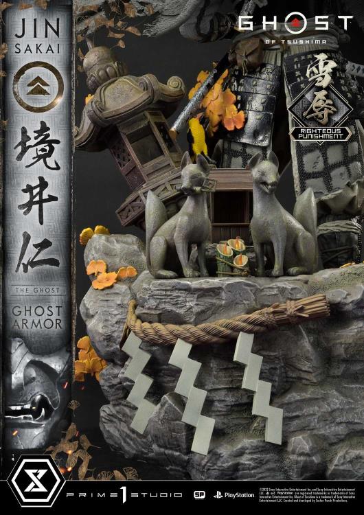 Ghost of Tsushima Ultimate Premium Masterline Jin Sakai (Righteous Punishment Ghost Armor) 1/4 Scale Limited Edition Statue Gallery Image 15