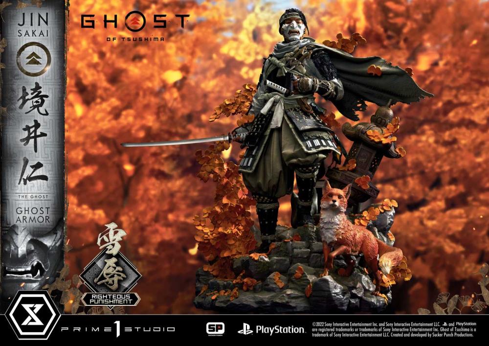 Ghost of Tsushima Ultimate Premium Masterline Jin Sakai (Righteous Punishment Ghost Armor) 1/4 Scale Limited Edition Statue Gallery Image 34