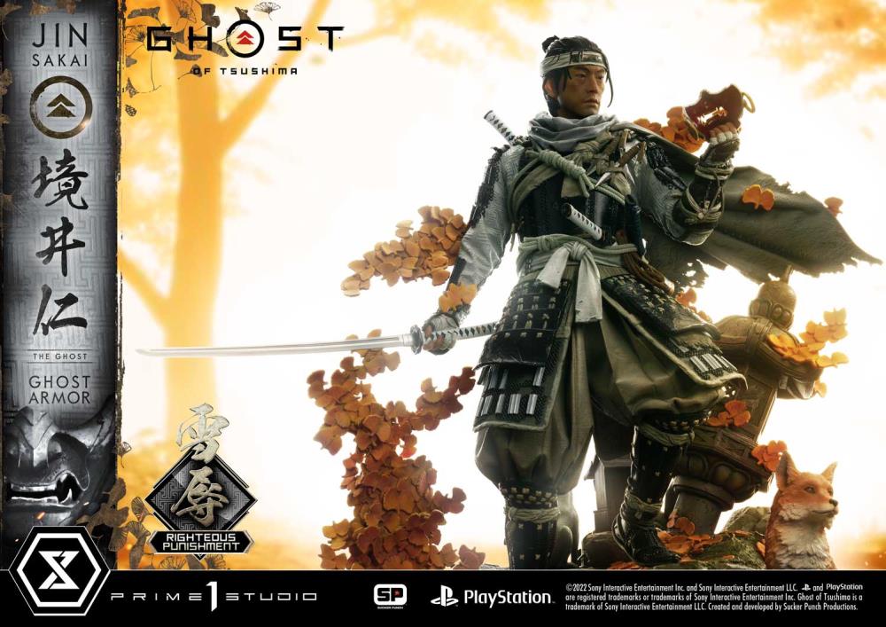 Ghost of Tsushima Ultimate Premium Masterline Jin Sakai (Righteous Punishment Ghost Armor) 1/4 Scale Limited Edition Statue Gallery Image 39