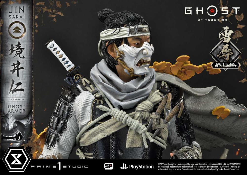 Ghost of Tsushima Ultimate Premium Masterline Jin Sakai (Righteous Punishment Ghost Armor) 1/4 Scale Limited Edition Statue Gallery Image 18