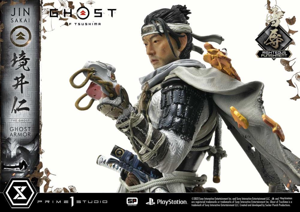 Ghost of Tsushima Ultimate Premium Masterline Jin Sakai (Righteous Punishment Ghost Armor) 1/4 Scale Limited Edition Statue Gallery Image 26