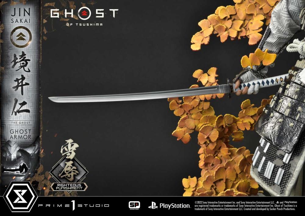 Ghost of Tsushima Ultimate Premium Masterline Jin Sakai (Righteous Punishment Ghost Armor) 1/4 Scale Limited Edition Statue Gallery Image 31