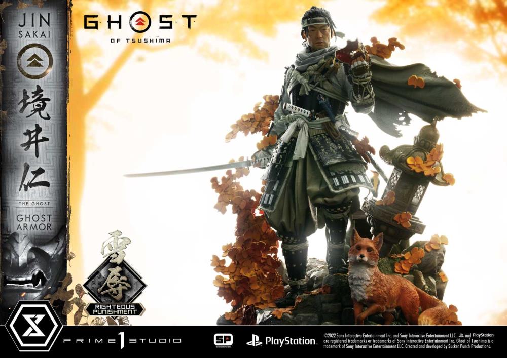 Ghost of Tsushima Ultimate Premium Masterline Jin Sakai (Righteous Punishment Ghost Armor) 1/4 Scale Limited Edition Statue Gallery Image 38