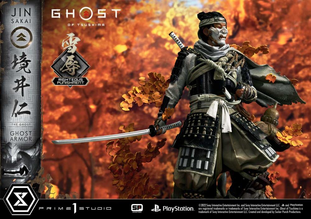 Ghost of Tsushima Ultimate Premium Masterline Jin Sakai (Righteous Punishment Ghost Armor) 1/4 Scale Limited Edition Statue Gallery Image 35