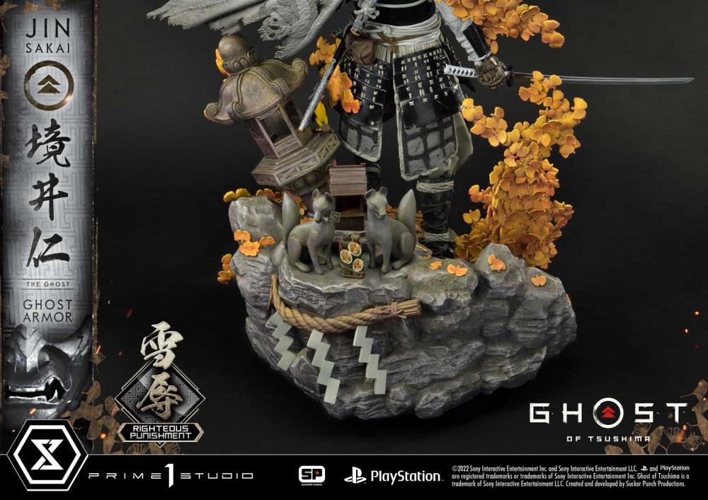 Ghost of Tsushima Ultimate Premium Masterline Jin Sakai (Righteous Punishment Ghost Armor) 1/4 Scale Limited Edition Statue Gallery Image 29