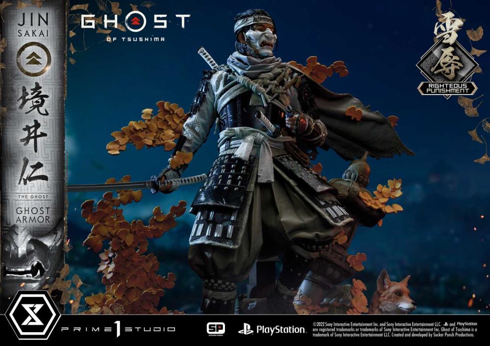 Ghost of Tsushima Ultimate Premium Masterline Jin Sakai (Righteous Punishment Ghost Armor) 1/4 Scale Limited Edition Statue Gallery Image 37