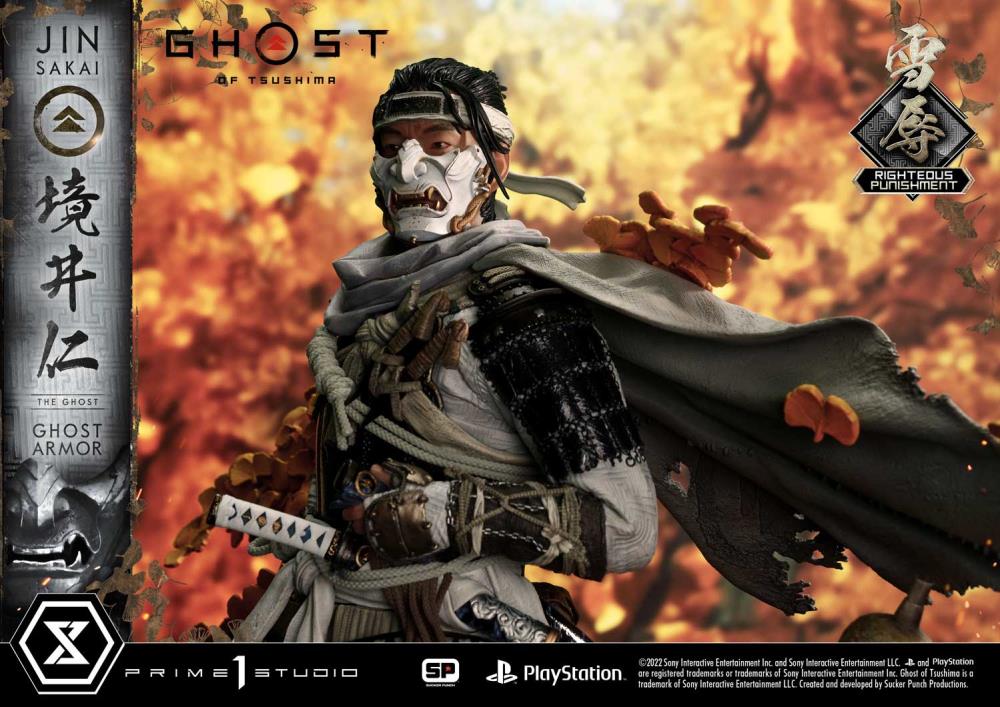 Ghost of Tsushima Ultimate Premium Masterline Jin Sakai (Righteous Punishment Ghost Armor) 1/4 Scale Limited Edition Statue Gallery Image 44