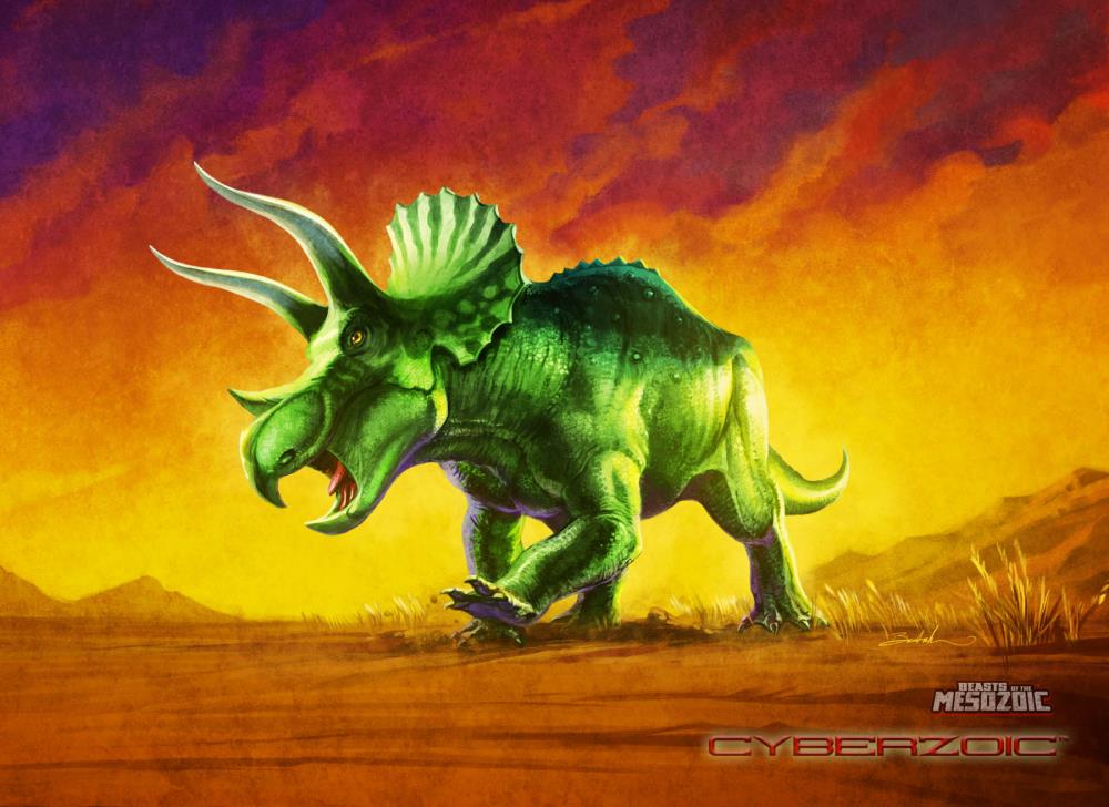 Beasts of the Mesozoic: Cyberzoic Series Triceratops horridus (Steelhorn) 1/18 Scale Limited Edition Figure Gallery Image 8